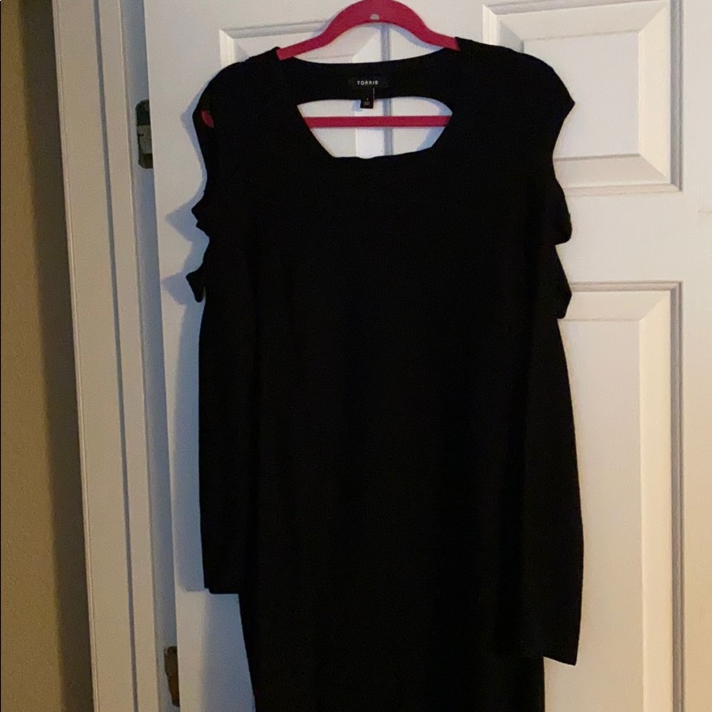 Torrid Black Long sleeve cold shoulder Dress
